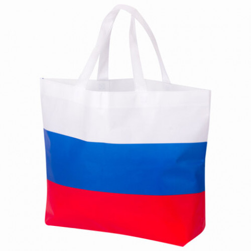 Сумка Флаг России триколор, 40х29 см, нетканое полотно, BRAUBERG, 605519, RU39