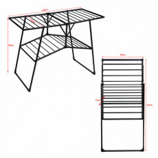 Сушилка напольная для белья раскладная 4 зоны, 2 уровня, 22 метра LAIMA HOME QUATRO BLACK, 700475