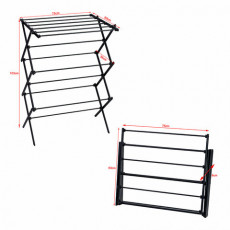 Сушилка напольная МИНИ для белья раскладная 4 уровня, 10 метров, LAIMA HOME LADDER BLACK, 700473