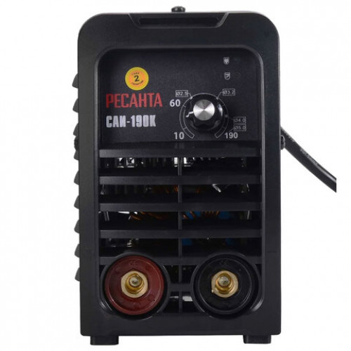 Сварочный аппарат инверторный, свар. ток до 190А, d элект. до 5мм, РЕСАНТА САИ190К (компакт), 65/36