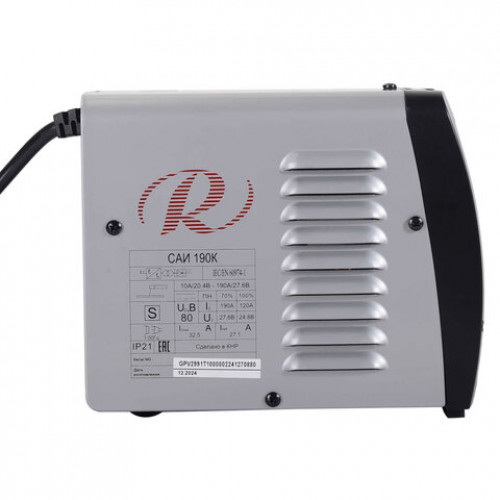 Сварочный аппарат инверторный, свар. ток до 190А, d элект. до 5мм, РЕСАНТА САИ190К (компакт), 65/36