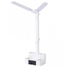 Настольная лампа / светильник беспроводная SONNEN PT-201, органайзер, USB, LED, 5 Вт, 3 режима, белый, 238781