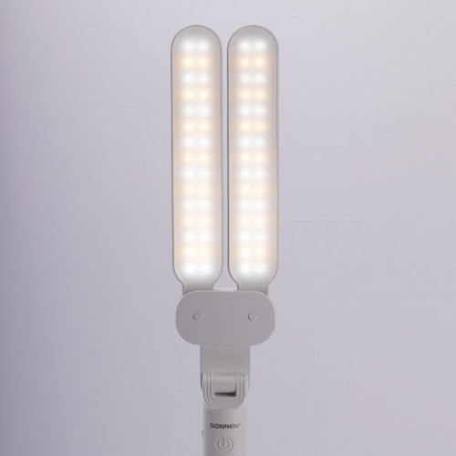 Настольная лампа / светильник беспроводная SONNEN PT-201, органайзер, USB, LED, 5 Вт, 3 режима, белый, 238781