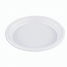 Одноразовые тарелки плоские, КОМПЛЕКТ 100 шт, пластиковые, d=165 мм, ЭКОНОМ, белые, полистирол (ПС), холодное/горяч, СТИРОЛПЛАСТ