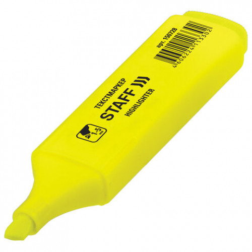 Текстовыделитель STAFF EVERYDAY, ЖЕЛТЫЙ, линия 1-5 мм, 150728
