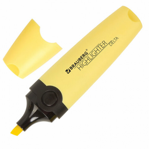 Текстовыделитель BRAUBERG DELTA PASTEL, ВАНИЛЬ, линия 1-5 мм, 151729