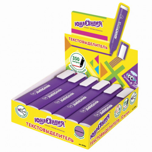 Текстовыделитель ЮНЛАНДИЯ COLORSTAR, ФИОЛЕТОВЫЙ, линия 1-4 мм, 151704