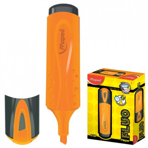 Текстовыделитель MAPED (Франция) Fluo Pep's Classic, ОРАНЖЕВЫЙ, линия 1-5 мм, 742535