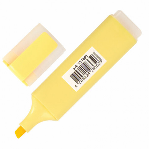 Текстовыделитель BRAUBERG ORIGINAL PASTEL, ВАНИЛЬ, линия 1-5 мм, 151691