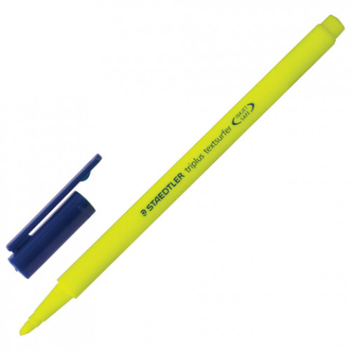 Текстовыделитель STAEDTLER (Германия) Triplus Textsurfer, НЕОН ЖЕЛТЫЙ, трехгранный, линия 1-4 мм, 362-1