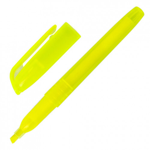 Текстовыделитель BRAUBERG Vivid, ЖЕЛТЫЙ, круглый корпус, линия 1-3 мм, 151228