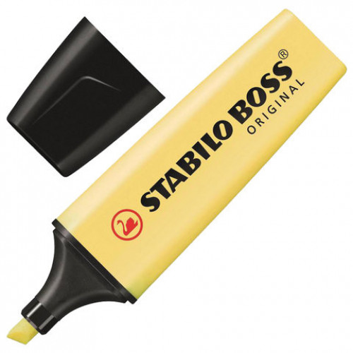 Текстовыделитель STABILO Boss Pastel, ВАНИЛЬНЫЙ, линия 2-5 мм, 70/144