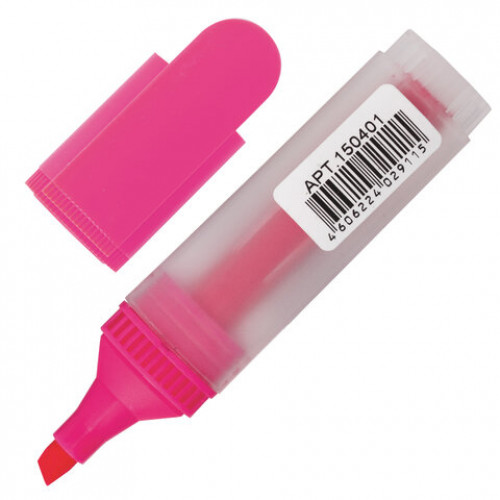 Текстовыделитель BRAUBERG FLUO, РОЗОВЫЙ, линия 1-5 мм, 150401