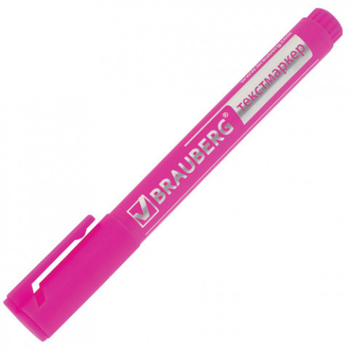 Текстовыделитель BRAUBERG Energy, РОЗОВЫЙ, линия 1-3 мм, 150484
