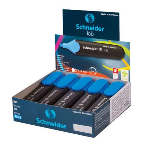 Текстовыделитель SCHNEIDER (Германия) Job, ГОЛУБОЙ, линия 1-5 мм, 1503