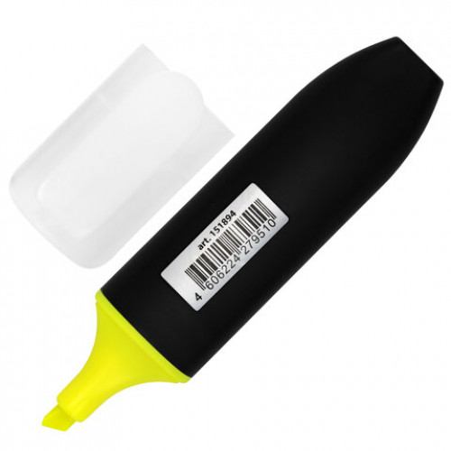 Текстовыделитель BRAUBERG BLACK JACK, ЖЕЛТЫЙ, линия 1-5 мм, 151894