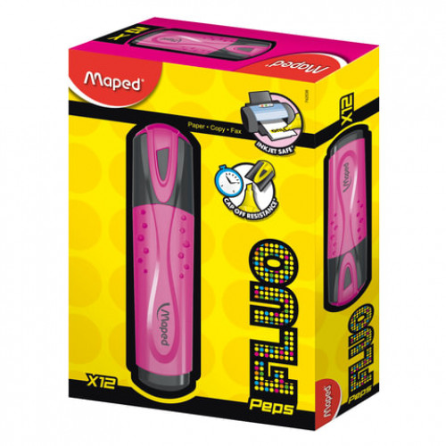 Текстовыделитель MAPED (Франция) Fluo Pep's Classic, РОЗОВЫЙ, линия 1-5 мм, 742536