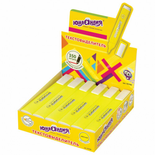 Текстовыделитель ЮНЛАНДИЯ COLORSTAR, ЖЕЛТЫЙ, линия 1-4 мм, 151700