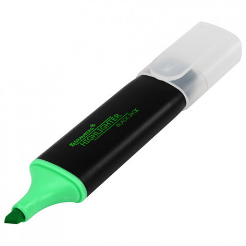 Текстовыделитель BRAUBERG BLACK JACK, ЗЕЛЕНЫЙ, линия 1-5 мм, 151895