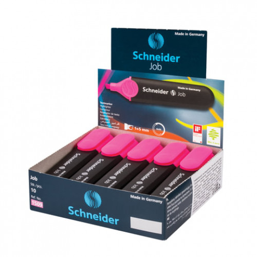 Текстовыделитель SCHNEIDER (Германия) Job, РОЗОВЫЙ, линия 1-5 мм, 1509