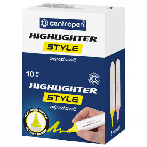 Текстовыделитель ПАСТЕЛЬНЫЙ ОРАНЖЕВЫЙ CENTROPEN Style, линия 1-4,6 мм, 6252, 4 6252 0132