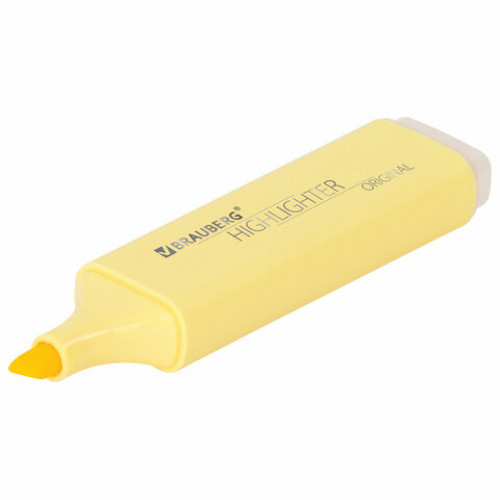 Текстовыделитель BRAUBERG ORIGINAL PASTEL, ВАНИЛЬ, линия 1-5 мм, 151691