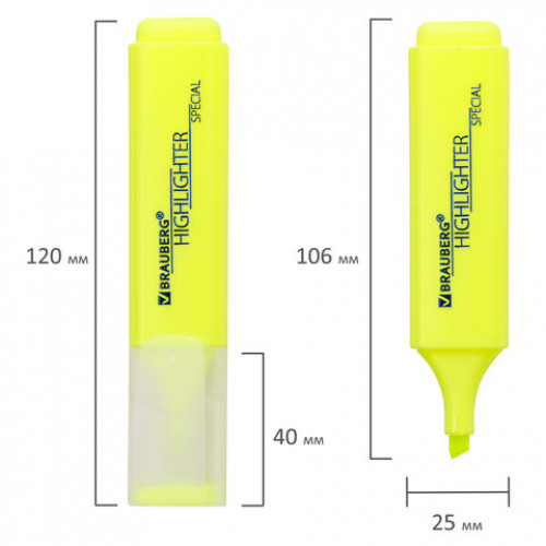 Набор текстовыделителей BRAUBERG 2 шт., ЖЕЛТЫЙ/РОЗОВЫЙ, SPECIAL, линия 1-5 мм, 151899