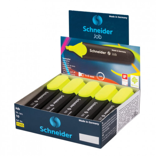 Текстовыделитель SCHNEIDER (Германия) Job, ЖЕЛТЫЙ, линия 1-5 мм, 1505