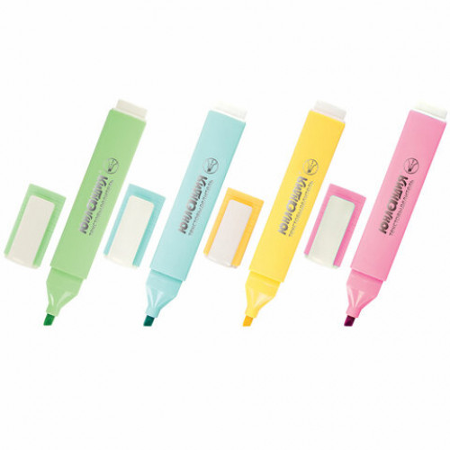 Набор текстовыделителей ЮНЛАНДИЯ 4 шт., АССОРТИ, COLORSTAR PASTEL, линия 1-4 мм, 151716