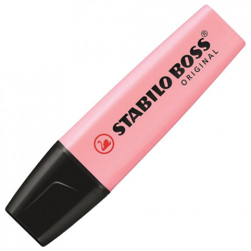 Текстовыделитель STABILO Boss Pastel, РОЗОВЫЙ, линия 2-5 мм, 70/129