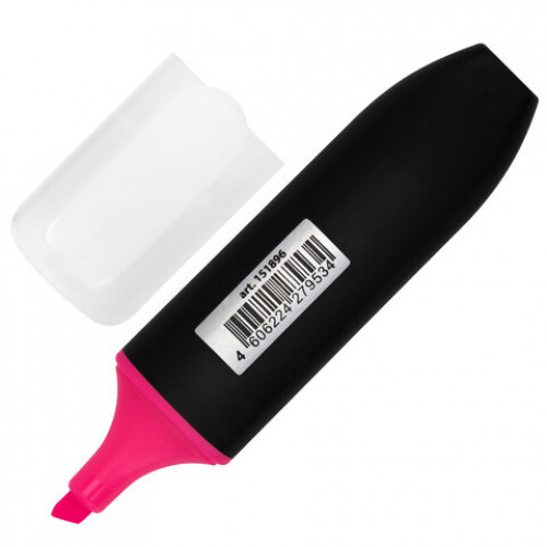 Текстовыделитель BRAUBERG BLACK JACK, РОЗОВЫЙ, линия 1-5 мм, 151896