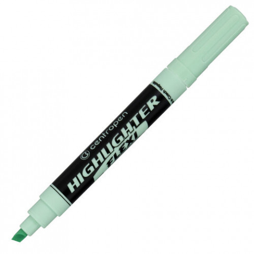 Текстовыделитель CENTROPEN Flexi, ПАСТЕЛЬНЫЙ ЗЕЛЕНЫЙ, гибкий наконечник, 1-5 мм, 8542, 4 8542 0160