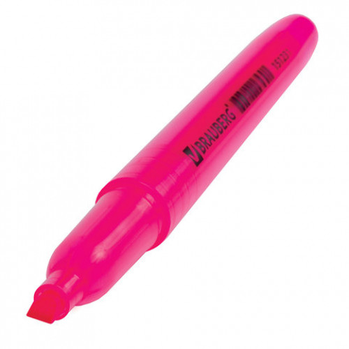 Текстовыделитель BRAUBERG Vivid, РОЗОВЫЙ, круглый корпус, линия 1-3 мм, 151231