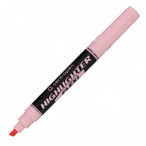 Текстовыделитель CENTROPEN Flexi, ПАСТЕЛЬНЫЙ РОЗОВЫЙ, гибкий наконечник, 1-5 мм, 8542, 4 8542 0156