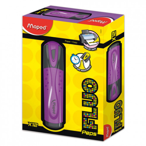 Текстовыделитель MAPED (Франция) Fluo Pep's Classic, ФИОЛЕТОВЫЙ, линия 1-5 мм, 742531