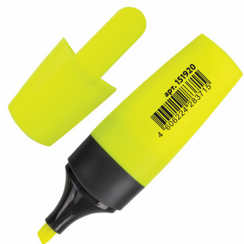 Текстовыделитель ЮНЛАНДИЯ КЛАССИКА, ЖЕЛТЫЙ, линия 1-5 мм, 151920