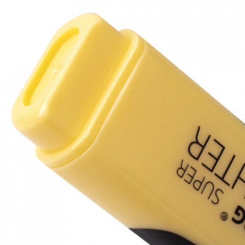 Текстовыделитель BRAUBERG SUPER PASTEL, ВАНИЛЬ, прорезиненный корпус, линия 1-5 мм, 151749