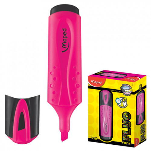 Текстовыделитель MAPED (Франция) Fluo Pep's Classic, РОЗОВЫЙ, линия 1-5 мм, 742536