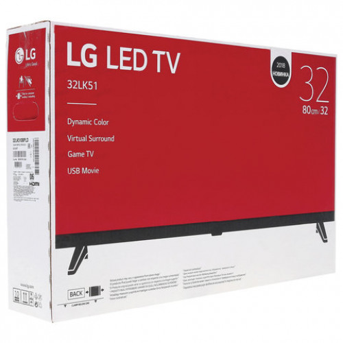 Телевизор LG 32LK510B, 32 (81 см), 1366х768, HD, 16:9, черный