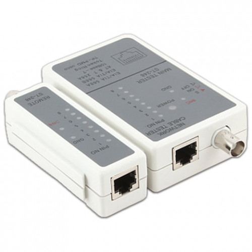 Тестер CABLEXPERT NCT-1, для сетевого и коаксильного кабеля, разъемы RJ-45, RG-58