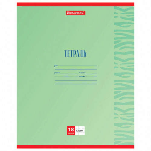 Тетрадь 18 л. BRAUBERG клетка, обложка картон, РИСУНОЧЕК, 403577