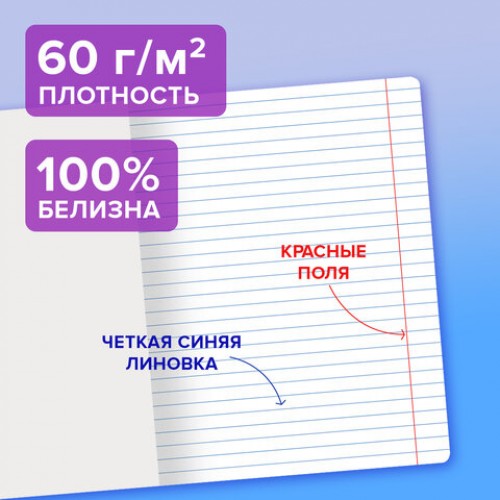 Тетрадь обложка пластик (прозрачный) 12л. линия, BRAUBERG Smart Cover, АССОРТИ (в спайке), 405023