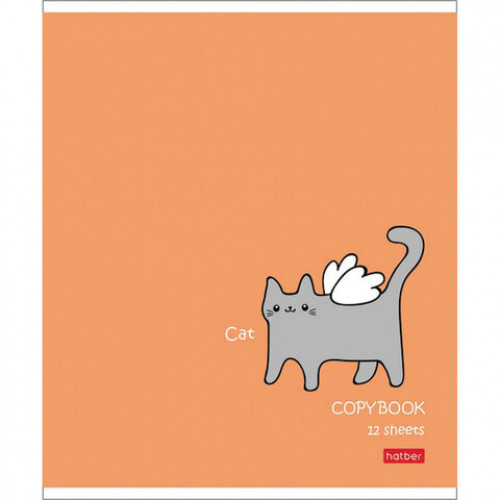 Тетрадь 12 л. HATBER клетка, обложка картон, Мечтатели (5 видов в спайке), 12Т5В1