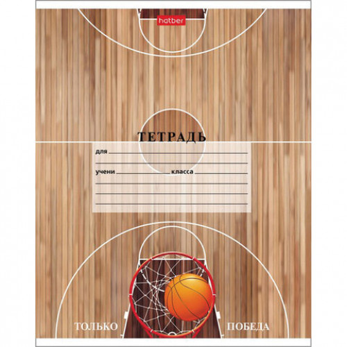 Тетрадь 18 л. HATBER клетка, обложка картон, Спорт Клуб (5 видов в спайке), 18Т5В1