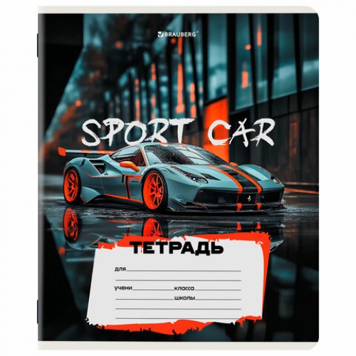 Тетрадь 12 л. BRAUBERG клетка, обложка картон, МИКС-3, 107270