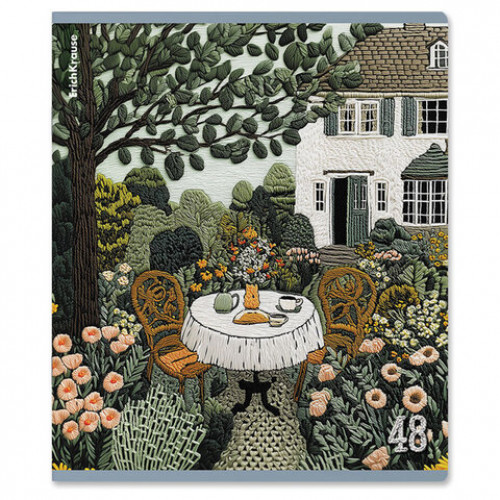 Тетрадь А5 48л. ErichKrause, скоба, клетка, TWIN лак, Fancy Field (микс в спайке), 64, 64866