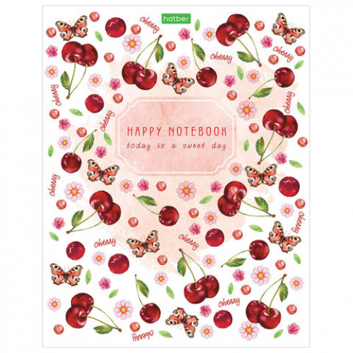 Тетрадь, А5, 48 л., HATBER ECO, скоба, клетка, обложка картон, Sweet day (5 видов), 48Т5C1
