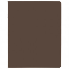 Тетрадь А5 48л. HATBER скоба, клетка, Soft-touch ламинация, SoloMatte_Шоколадный мусс, 48Т5лВ1