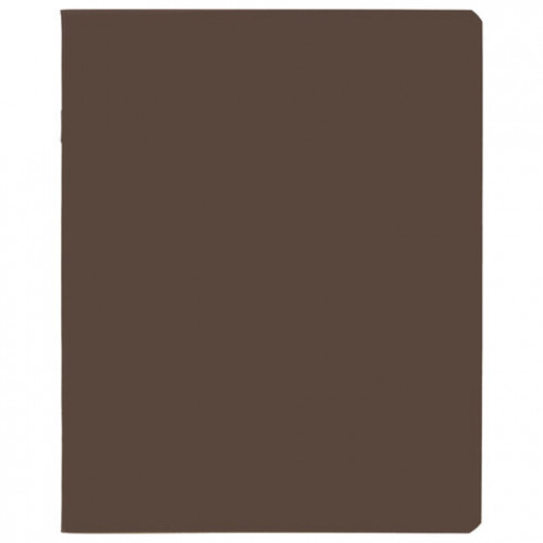 Тетрадь А5 48л. HATBER скоба, клетка, Soft-touch ламинация, SoloMatte_Шоколадный мусс, 48Т5лВ1