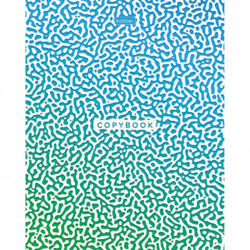 Тетрадь А5, 40 л., HATBER, скоба, клетка, глянцевая ламинация, Радужные переливы, 40Т5лВ1